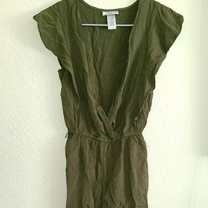 Olive Shorts Romper